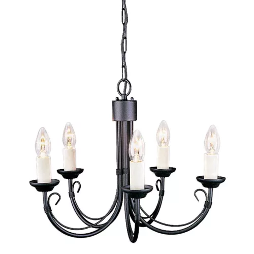 Elstead Lighting CHARTWELL CH5-BLACK Csillár 5x60W/E14