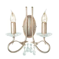  Elstead Lighting CHRISTINA CRT2-SILVER-GOLD Fali lámpa 2x60W/E14