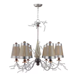   ELSTEAD FB-KRISTAL-LUXE6 KRISTAL Modern Csillár Ezüst, Taupe E27 IP20