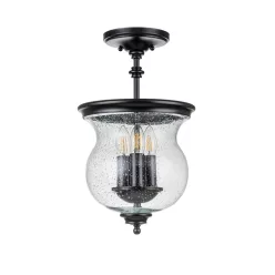   Feiss Pickering Lane FE-PICKERING-LANE-SF-BLK Plafonlámpa 3x40 W/E14
