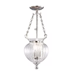  Elstead Lighting FINSBURY PARK FP-P-S-POL-NCKL Függőlámpa 3x60W/E14