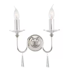   Elstead Lighting FINSBURY PARK FP2-POL-NICKEL Fali lámpa 2x60W/E14