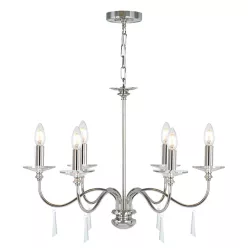   Elstead Lighting FINSBURY PARK FP6-POL-NICKEL Csillár 6x60W/E14