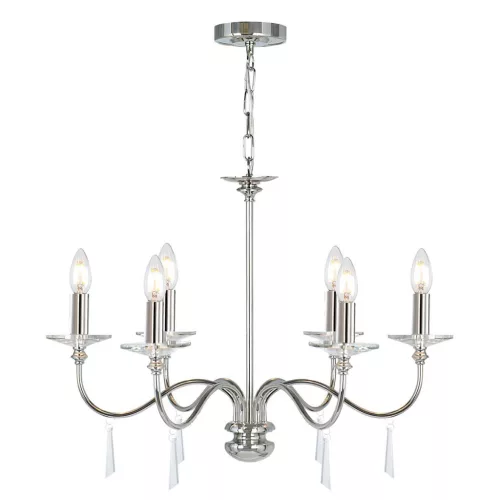 Elstead Lighting FINSBURY PARK FP6-POL-NICKEL Csillár 6x60W/E14