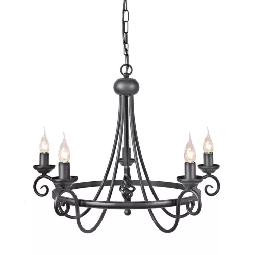 Elstead Lighting HARLECH HR5-BLACK Csillár 5x60W/E14