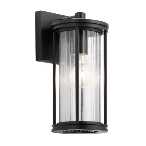 Kichler Barras KL-BARRAS2-S-BK Fali lámpa 1x40W/E27 IP44