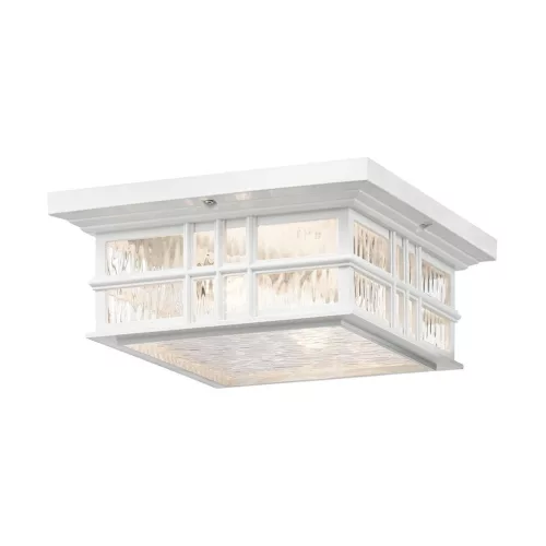 ELSTEAD KLBEACONSQUAREFWH BEACON Klasszikus Kültéri Mennyezeti Lámpa Fehér E27 IP44