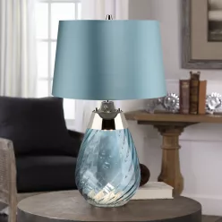   Elstead Lighting LENA LENA-TL-L-BLUE Asztali lámpa 1x60W/E27+7W/GU10 3000K 620LM