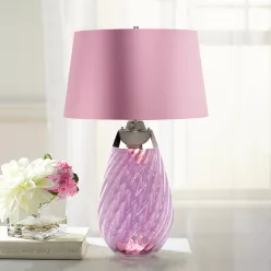   Elstead Lighting LENA LARGE LENA-TL-L-PLUM Asztali lámpa 1X7W/GU10+1x60W/E27
