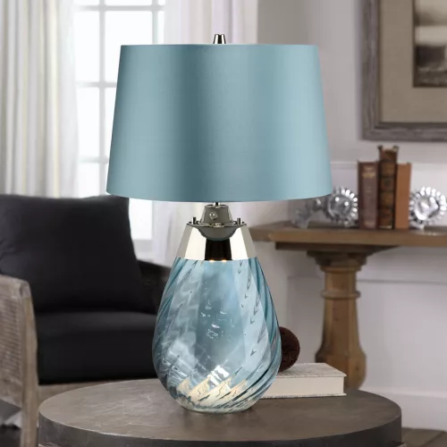 Elstead Lighting LENA SMALL LENA-TL-S-BLUE Asztali lámpa 1X7W/GU10+1x60W/E27