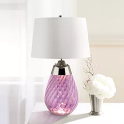   Elstead Lighting LENA LARGE LENA-TL-L-PLUM-OWSS Asztali lámpa 1X7W/GU10+1x60W/E27