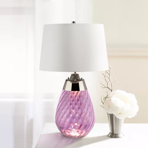 Elstead Lighting LENA SMALL LENA-TL-S-PLUM-OWSS Asztali lámpa 1X7W/GU10+1x60W/E27