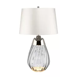   Elstead Lighting LENA SMALL LENA-TL-S-SMOKE-OWSS Asztali lámpa 1X7W/GU10+1x60W/E27