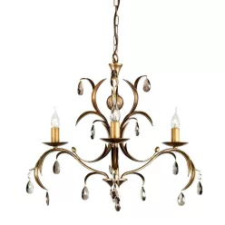 Elstead Lighting LILY LL3-ANT-BRZ Csillár 3x60W/E14