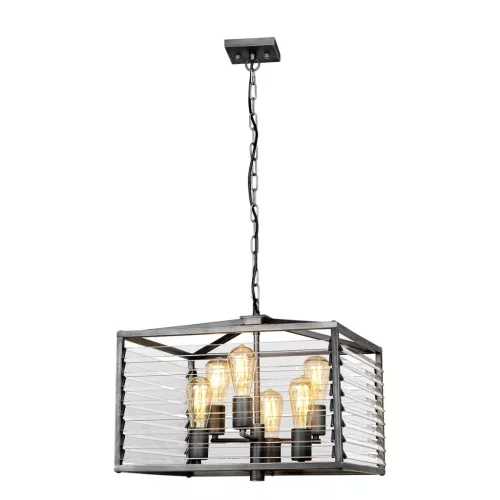 Elstead Lighting Louvre LOUVRE-6P Függőlámpa 6x60W/E27