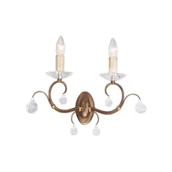 Elstead Lighting LUNETTA LUN2-BRONZE Fali lámpa 2x60W/E14