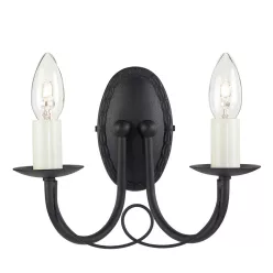 Elstead Lighting MINSTER MN2-BLACK Fali lámpa 2x60W/E14