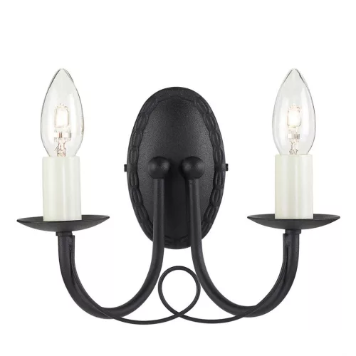 Elstead Lighting MINSTER MN2-BLACK Fali lámpa 2x60W/E14