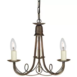 Elstead Lighting MINSTER MN3-BLK-GOLD Csillár 3x60W/E14