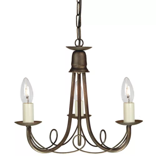 Elstead Lighting MINSTER MN3-BLK-GOLD Csillár 3x60W/E14