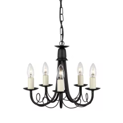 Elstead Lighting MINSTER MN5-BLACK Csillár 5x60W/E14