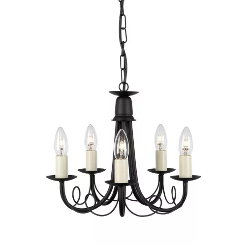 Elstead Lighting MINSTER MN5-BLACK Csillár 5x60W/E14