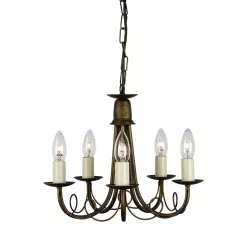 Elstead Lighting MINSTER MN5-BLK-GOLD Csillár 5x60W/E14