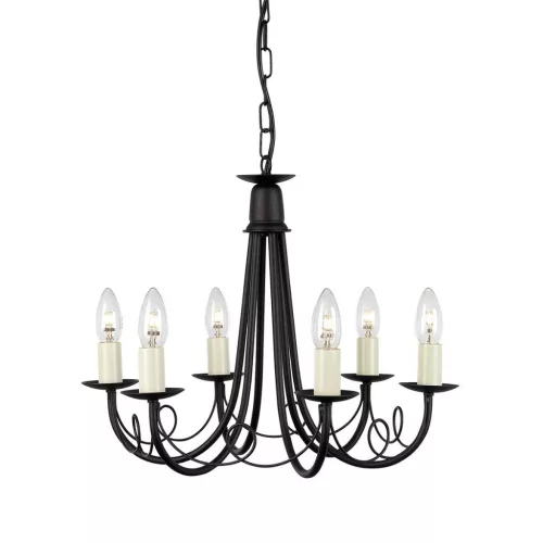Elstead Lighting MINSTER MN6-BLACK Csillár 6x60W/E14