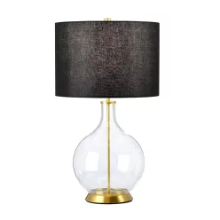   Elstead Lighting Orb ORB-CLEAR-AB-BLK Asztali lámpa 1x60W/E27