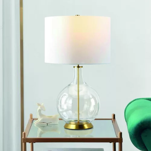 Elstead Lighting Orb ORB-CLEAR-AB-WHT Asztali lámpa 1x60W/E27