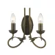 Elstead Lighting OLIVIA OV2-BLK-GOLD Fali lámpa 2x60W/E14