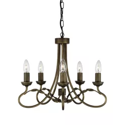 Elstead Lighting OLIVIA OV5-BLK-GOLD Csillár 5x60W/E14