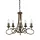 Elstead Lighting OLIVIA OV5-BLK-GOLD Csillár 5x60W/E14