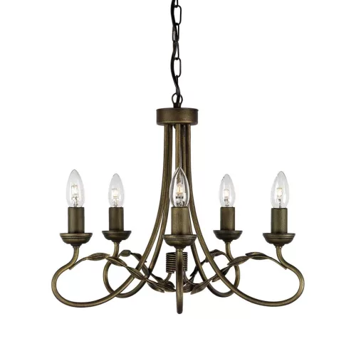 Elstead Lighting OLIVIA OV5-BLK-GOLD Csillár 5x60W/E14
