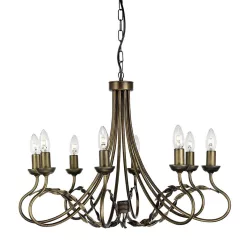 Elstead Lighting OLIVIA OV8-BLK-GOLD Csillár 8x60W/E14
