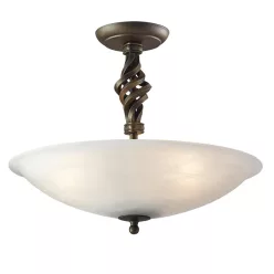   Elstead Lighting PEMBROKE PB-SF-A-BLK-GOLD Plafonlámpa 3x60W/E27