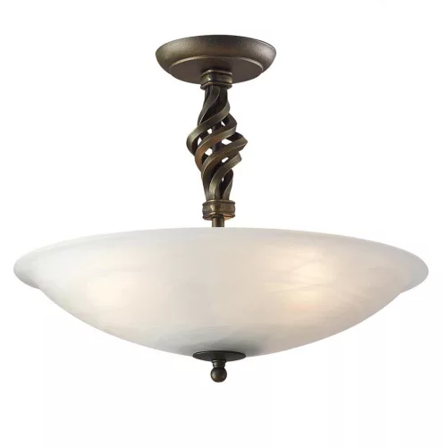 Elstead Lighting PEMBROKE PB-SF-A-BLK-GOLD Plafonlámpa 3x60W/E27