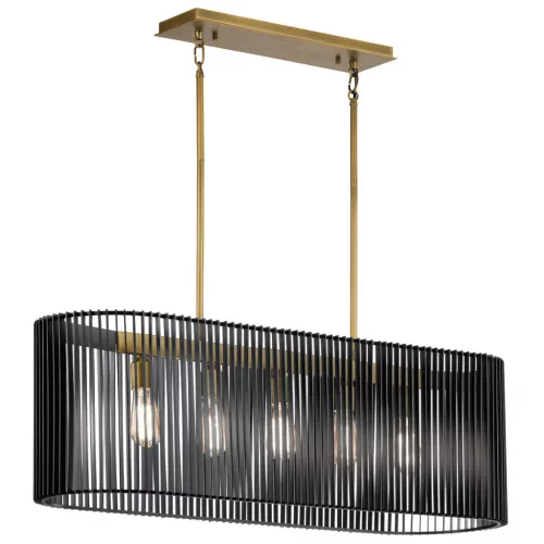 Quintiesse LINARA QN-LINARA-ISLE-BK Függőlámpa 5x60W/E27