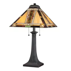 Quoizel Navajo QZ-NAVAJO-TL-VB Asztali lámpa 2x60W/E27 IP20