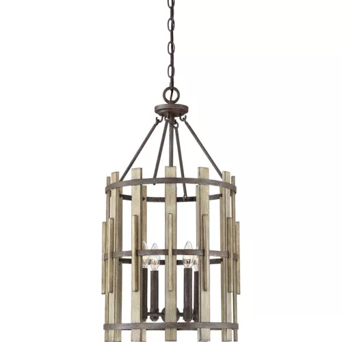 Quoizel WOOD HOLLOW QZ-WOOD-HOLLOW-4P Függőlámpa 4x60W/E14
