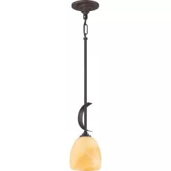   ELSTEAD QZS-TST2520C SALZBURG Klasszikus Függesztett Lámpa Sötétbarna E27 IP20