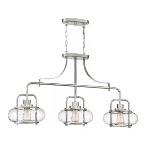 Elstead Lighting QUOIZLE QZ-TRILOGY-ISLE-BN Csillár 3x60W/E27