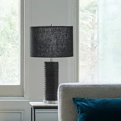   Elstead Lighting RIPPLE RIPPLE-TL-BLK Asztali lámpa 1x60W/E27