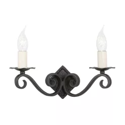 Elstead Lighting RECTORY RY2A-BLACK Fali lámpa 2x60W/E14