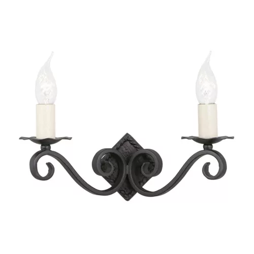 Elstead Lighting RECTORY RY2A-BLACK Fali lámpa 2x60W/E14
