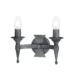 Elstead Lighting SAXON SAX2-BLK-SIL Fali lámpa 2x60W/E14