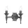 Elstead Lighting SAXON SAX2-BLK-SIL Fali lámpa 2x60W/E14