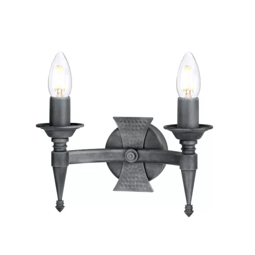 Elstead Lighting SAXON SAX2-BLK-SIL Fali lámpa 2x60W/E14