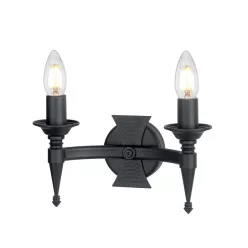 Elstead Lighting SAXON SAX2-BLK Fali lámpa 2x60W/E14