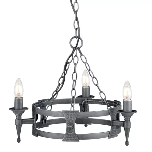 Elstead Lighting SAXON SAX3-BLK-SIL Csillár 3x60W/E14
